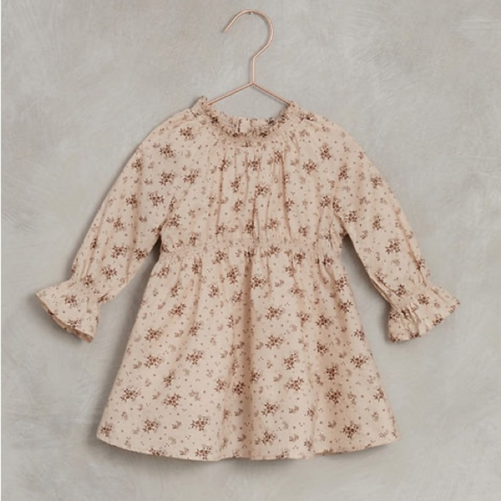 Noralee Geranium Chloe Dress (Light Peach) tan floral girls 8